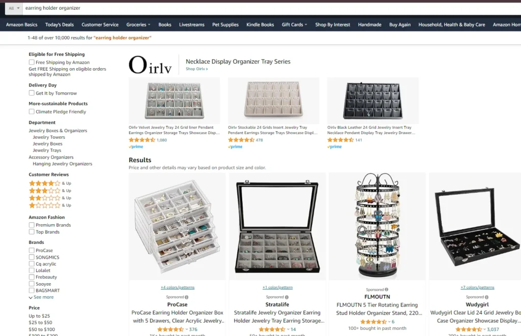 Amazon-sponsored brand ad