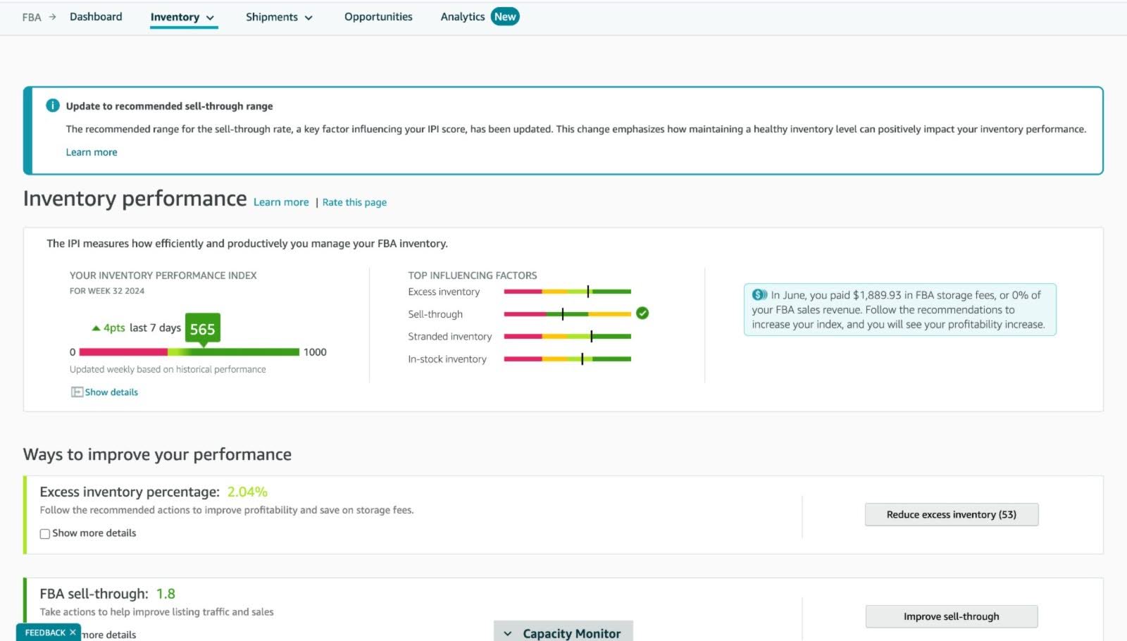 Inventory Performance Dashboard