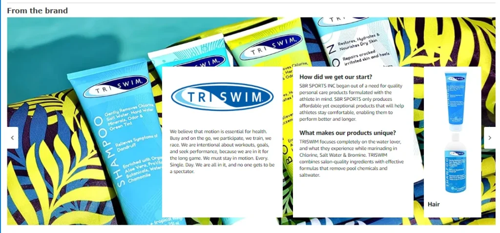 TRISWIM’s brand story.