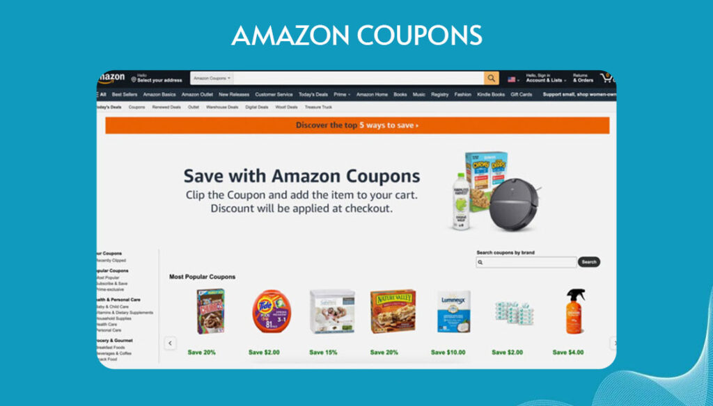 Image showing how to apply coupons while purchasing on Amazon
